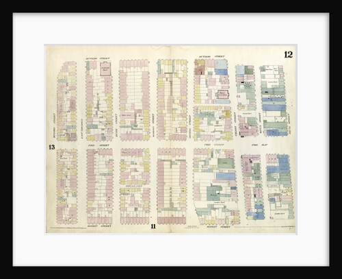 Map bounded by Division Street, Rutgers Street, South Street, Market Street. 1857 by Anonymous