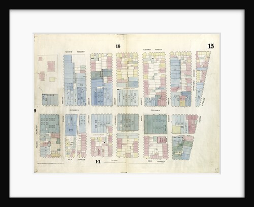 Map bounded by Canal Street, Elm Street, Pearl street, Church Street. 1857 by Anonymous