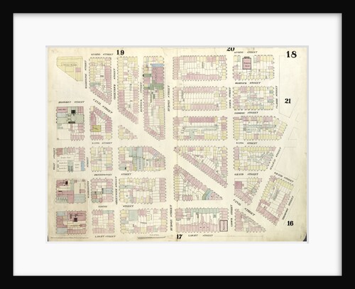 Map bounded by Spring Street, Clarke Street, Broome Street, Sullivan Street, Grand Street, Thompson Street, Laight Street, West Street. 1857 by Anonymous