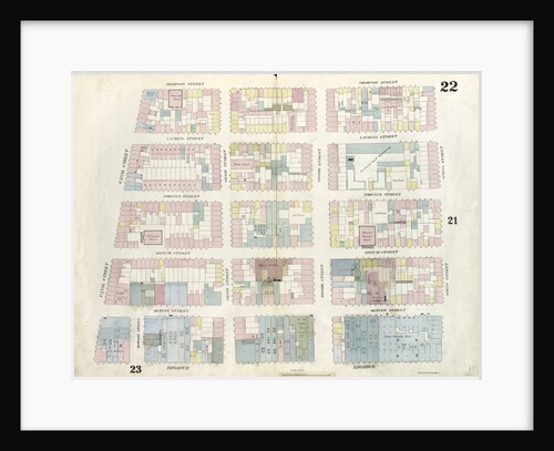 Map bounded by Spring Street, Broadway, Canal Street, Thompson Street. 1857 by Anonymous
