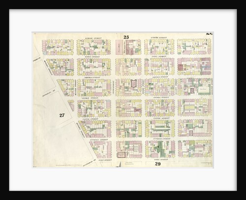 Map bounded by Rivington Street, Ridge Street, Division Street, Canal Street, Ludlow Street. 1857 by Anonymous
