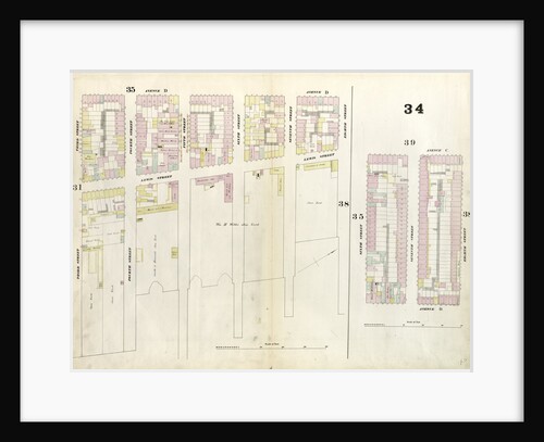 Map bounded by 8th Street, East river, 3rd Street, Avenue D, 6th Street, Aventue C. 1857 by Anonymous