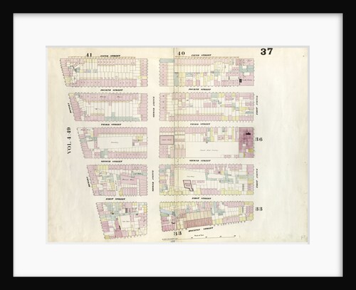 Map bounded by 5th Street, First Avenue, Houston Street, Bowery. 1857 by Anonymous