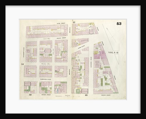 Map bounded by 9th Street, Fourth Avenue, 4th Street, University Place. 1857 by Anonymous