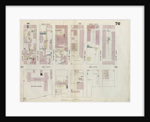 Map bounded by East 32nd Street, East River, East 26th Street, Second Avenue. 1857 by Anonymous