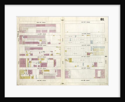 Map bounded by West 47th Street, East 47th Street, Fourth Avenue, East 42nd Street, West 42nd Street, Sixth Avenue. 1857 by Anonymous