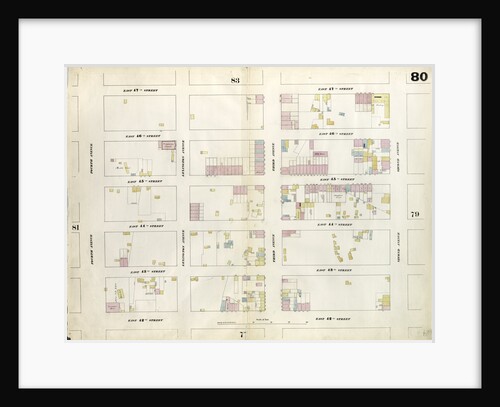 Map bounded by East 47th Street, Second Avenue, East 42nd Street, Fourth Avenue. 1857 by Anonymous