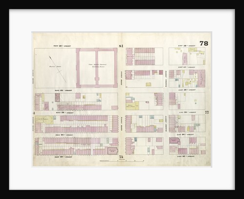 Map bounded by West 42nd Street, East 42nd Street, Fourth Avenue, East 37th Street, West 37th Street, Sixth Avenue. 1857 by Anonymous