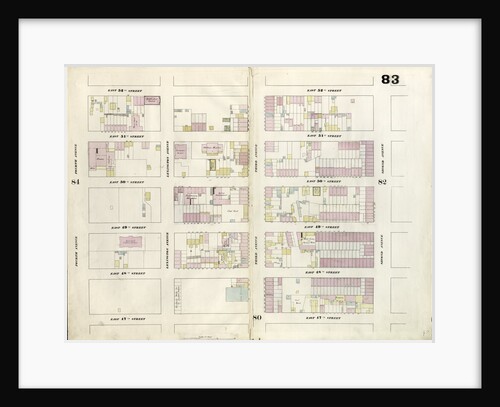 Map bounded by East 52nd Street, Second Avenue, 47th Street, Fourth Avenue. 1857 by Anonymous