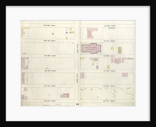 Map bounded by West 52nd Street, East 52nd Street, Fourth Avenue, East 52nd Street, West 52nd Street, Sixth Avenue. 1857 by Anonymous