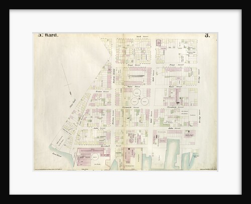 Map bounded by East River, Brooklyn Navy Yard, York Street, Bridge Street. 1855 by Anonymous
