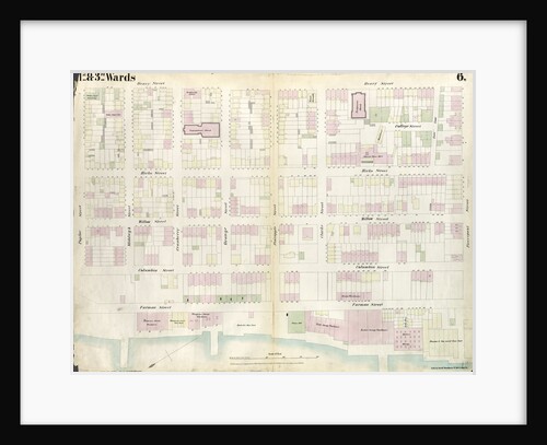 Map bounded by Poplar Street, Henry Street. 1855 by Anonymous