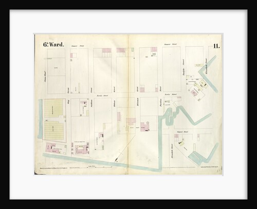Map bounded by Buttermilk Channel, Clinton Wharf, Conover Street, Red Hook. 1855 by Anonymous