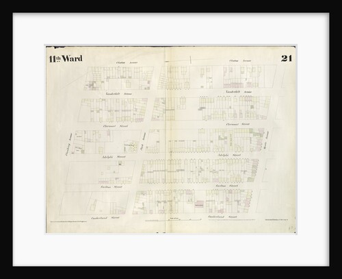 Map bounded by Flushing Avenue, Clinton Avenue, Myrtle Avenue, Cumberland Street. 1855 by Anonymous
