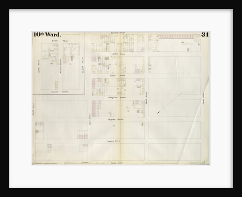 Map bounded by Warren Street, Nevins Street, Union Street, Hoyt Street. 1855 by Anonymous
