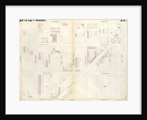 Map bounded by Third Place, Smith Street, Bush Street, Clinton Street, Hamilton Avenue, Henry Street. 1855 by Anonymous