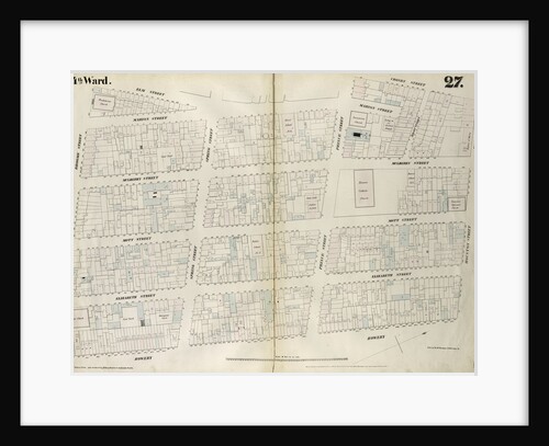 Map bounded by Houston Street, Bowery, Broome Street, Elm Street, Prince Street, Crosby Street. 1852, 1854 by Anonymous