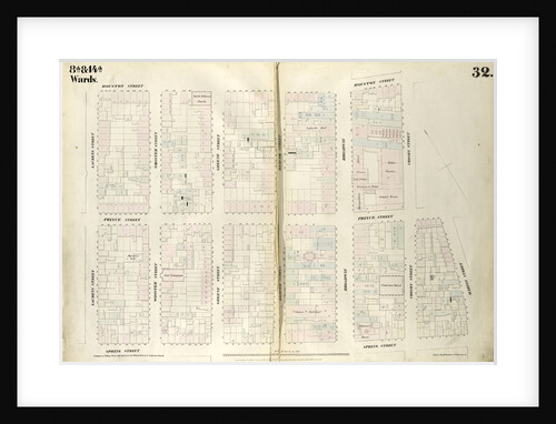 Map bounded by Houston Street, Crosby Street, Prince Street, Marion Street, Spring Street, Laurens Street. 1852, 1854 by Anonymous