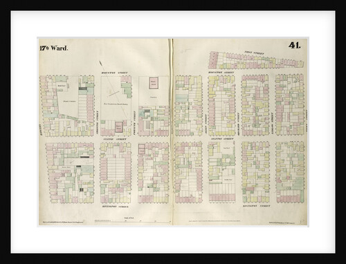 Map bounded by Houston Street, Allen Street, First Street, Essex Street, Rivington Street, Bowery. 1852, 1854 by Anonymous