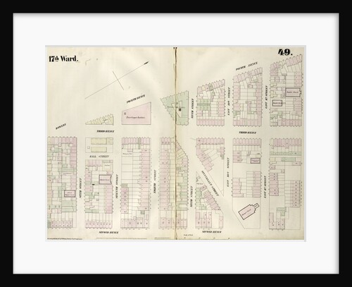 Map bounded by East 12th Street, Second Avenue, Fifth Street, Bowery, Fourth Avenue. 1852, 1854 by Anonymous