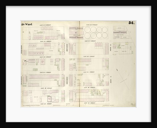 Map bounded by East 22nd Street, East River, East 20th Street, Avenue A, East 17th Street, Second Avenue. 1852, 1854 by Anonymous