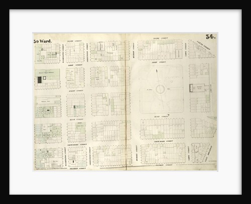 Map bounded by Vestry Street, Canal Street, Laight Street, St. John's Lane, West Broadway, Franklin Street, West Street. 1852, 1854 by Anonymous
