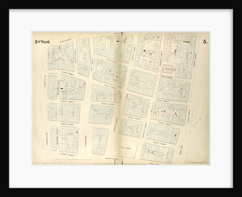 Map bounded by Gold Street, Ferry Street, Peck Slip, South Street, Maiden Lane. 1852, 1854 by Anonymous