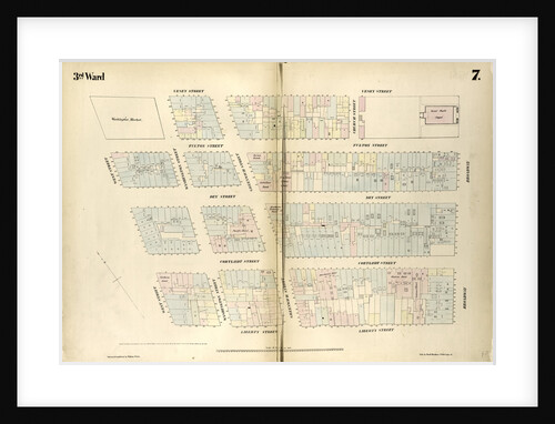 Map bounded by Vesey Street, Broadway, Liberty Street, West Street. 1852, 1854 by Anonymous