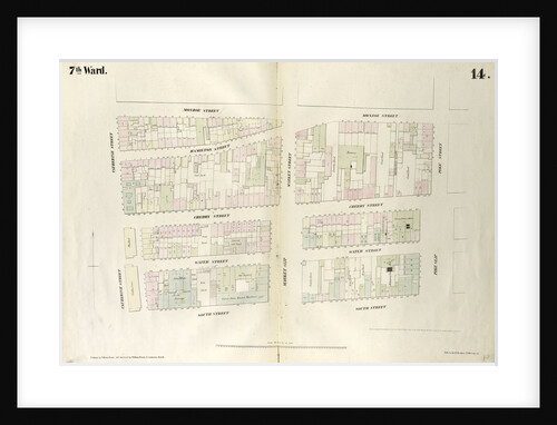 Map bounded by Monroe Street, Pike Street, South Street, Catherine Street. 1852, 1854 by Anonymous