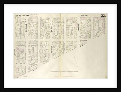 Map bounded by Grand Street, Attorney Street, Division Street, Allen Street. 1852, 1854 by Anonymous