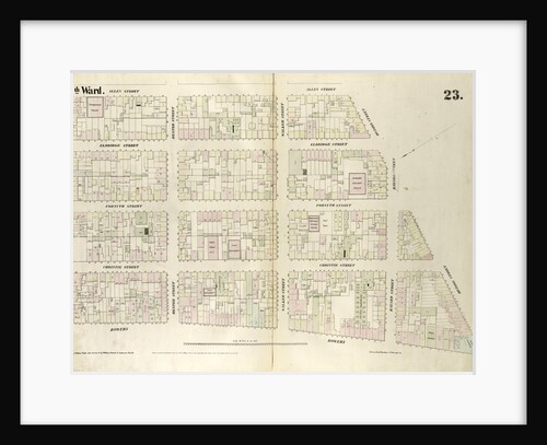 Map bounded by Bowery, Grand Street, Allen Street, Division Street. 1852, 1854 by Anonymous