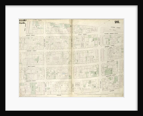 Map bounded by Broome Street, Bowery, Bayard Street, Orange Street, White Street, Centre Street. 1852, 1854 by Anonymous