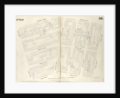 Map bounded by Hamersley Street, Houston Street, Laurens Street, Spring Street, Varick Street. 1852, 1854 by Anonymous