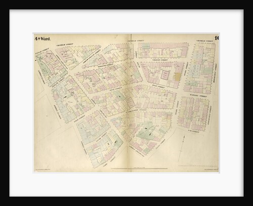 Map bounded by Nassau Street, Roosevelt Street, Oak Street, Oak Street, Pearl Street, Frankfort Street, Cliff Street, Ferry Street, Spruce Street. 1852, 1854 by Anonymous