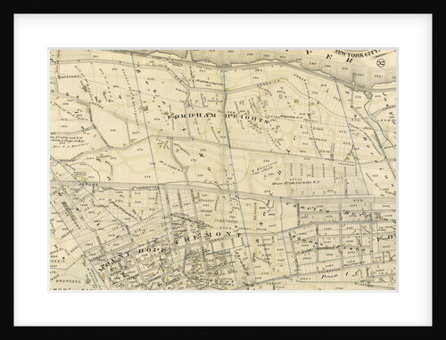 Bounded by Harlem River, Highbridge Road, Jerome Avenue, Primrose Street, Vanderbilt Avenue, New York by Anonymous