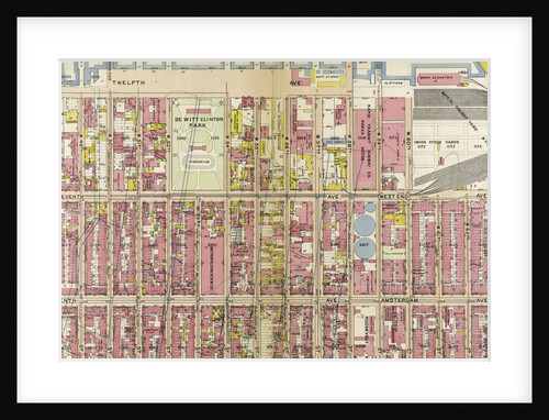 Bounded by Twelfth Avenue Hudson River Piers, W. 60th Street, West End Avenue, W. 64th Street, Columbus Avenue, and W. 47th Street, New York by Anonymous