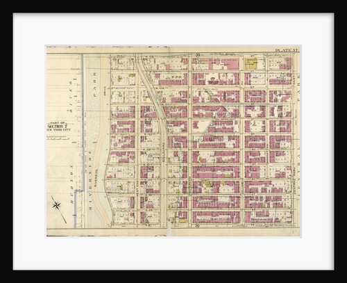 Bounded by W. 108th Street, Central Park West, W. 97th Street and Hudson River Riverside Drive, New York by Anonymous