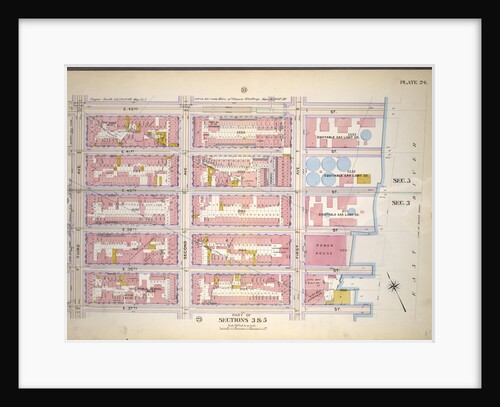 Bounded by E. 42nd Street, East River Piers First Avenue, E. 37th Street and Third Avenue, New York by Anonymous