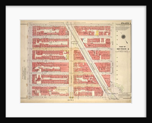 Bounded by W. 65th Street, Central Park West, W. 59th Street and Amsterdam Avenue, New York by Anonymous