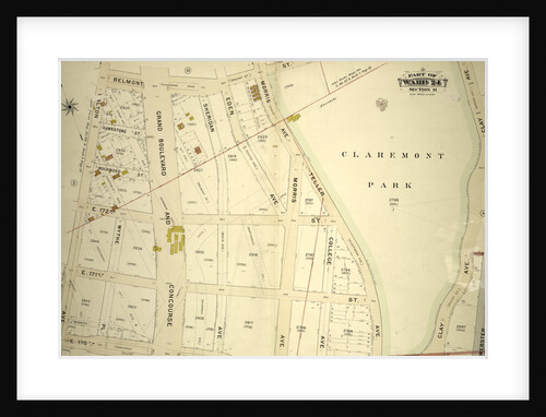 Part of Ward 24, Section 11. Bounded by Belmont Street, Clay Avenue, E. 170th Street and Walton Avenue, New York by Anonymous