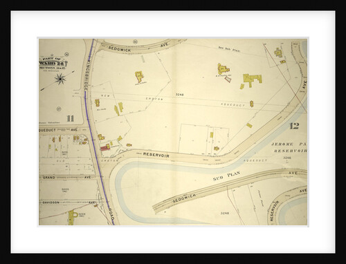 Part of Ward 24, Sections 11&12. Bounded by Aqueduct Avenue, Kingsbridge Road, Sedgwick Avenue, Reservoir Avenue Jerome Park Reservoir, Jerome Avenue and E. 192nd Street, New York by Anonymous