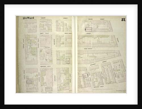 Map bounded by East 4th Street, Bowery, Houston Street, Green Street, New York by Anonymous