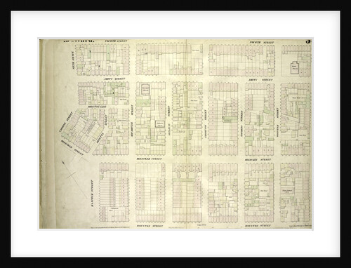 Map bounded by West 4th Street, East 4th Street, Green Street, Houston Street, Hancock Street, Bleecker Street, Carmine Street, Sixth Avenue, New York by Anonymous