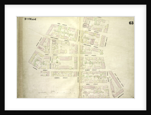 Map bounded by Amos Street, Charles Street, West 4th Street, West Washington Place, Sixth Avenue Cornelia Street, Bleecker Street, Carmine Commerce Street, Barrow Street, Hudson Street, New York by Anonymous