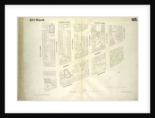 Map bounded by University Place, East 14th Street, Fourth Avenue, East 9th Street, New York by Anonymous