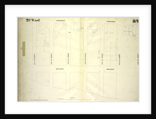 Map bounded by Second Avenue, East 43rd Street, First Avenue, East 37th Street, New York by Anonymous