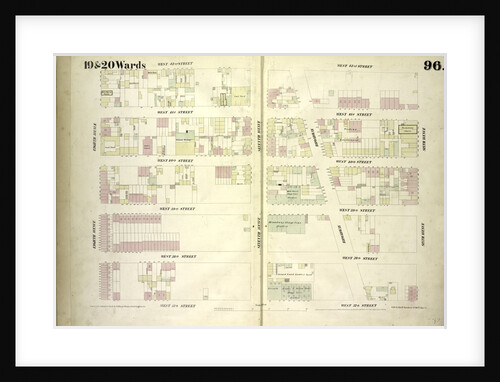 Map bounded by West 42nd Street, Sixth Avenue, West 37th Street, Eighth Avenue, New York by Anonymous