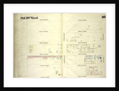 Map bounded by West 42nd Street, Tenth Avenue, West 37th Street, Eleventh Avenue, New York by Anonymous