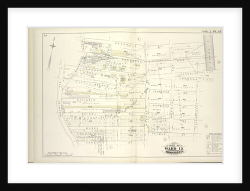 Map bound by Meserole St., Canal, Randolph St., Johnson Aver, Vandervoort Ave., Thames St., Varet St., Bushwick Ave., Old Bushwick Ave; Including Montrose Ave., Boerum St., Ingraham St., Mc Kibbin St., Seigel St., Harrison Pl., Gratta., New York by Anonymous