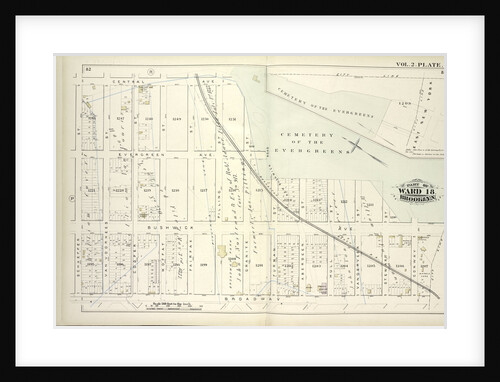 Map bound by Central Ave., Cemetery of the Evergreens, City Line, Broadway, Schaeffer St; Including Evergreen Ave., Bushwick Ave., Van Voorhees St., Cooper St., Fairfax St., Pilling St., Granite St., Furman St., Aberdeen St., Hull St., New York by Anonymous